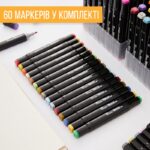 Набір двосторонніх скетч-маркерів 36 шт Фломастери для малювання на спиртовій основі