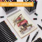 Набір двосторонніх скетч-маркерів 36 шт Фломастери для малювання на спиртовій основі